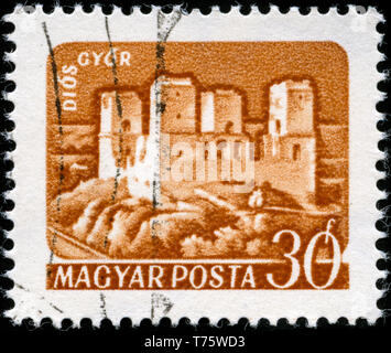 Postage stamp from Hungary in the Castles (1960-64) series issued in 1960 Stock Photo