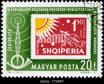 Postage stamp from Hungary in the Conf. of Postal Ministers of Communist Countries series issued in 1963 Stock Photo