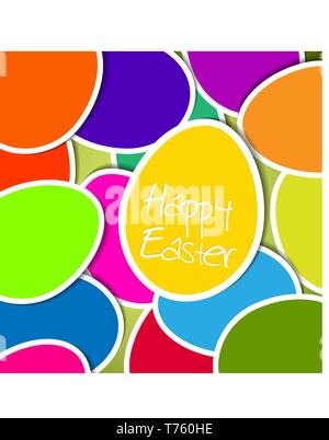 Vector Easter card made from colorful eggs Stock Vector