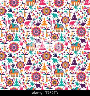 Happy holi vector elements seamless pattern design , Happy holi design. Stock Vector
