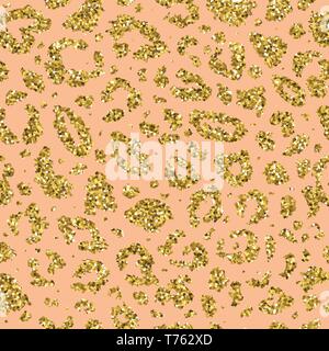 Seamless leopard wild nature pattern. Animal print. Stock Vector