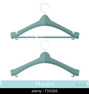 flat two different hangers on white Stock Vector