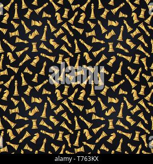 Seamless pattern with chess pieces. Vector illustration Stock Vector