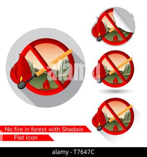 Match in red circle Stock Vector