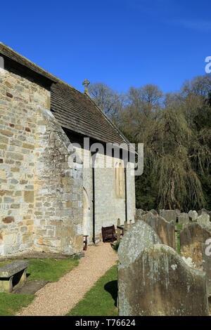 Side view of St Gregory's Minster, Kirbymoorside, Kirkdale, North Yorkshire, England, United Kingdom Stock Photo