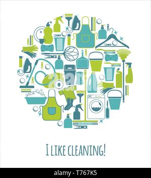 Clean set illustration Stock Vector