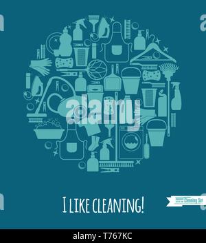 Clean set illustration Stock Vector