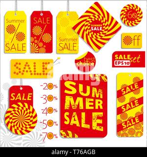 Summer sale set Stock Vector