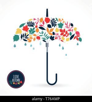 Vector illustration of umbrella. Stock Vector