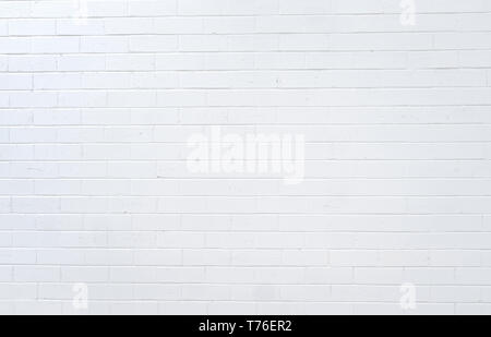 Close up section of a white painted brick wall texture Stock Photo
