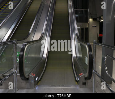 Budapest Hungary 03 15 2019 : The Keleti palyaudvar station from the new Metro line 4 in Budapest, Hungary Stock Photo