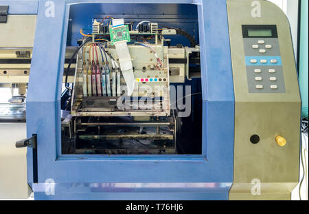 Controller circuit board printer inkjet dirty Stock Photo