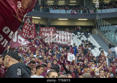 Turin, Italy. 03rd May, 2019. Torino FC supporters during the Serie A match at Allianz Stadium Torino, Turin, 20/04/2019 Credit: Antonio Polia/Pacific Press/Alamy Live News Stock Photo