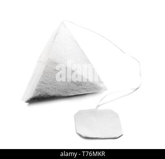 Tea bag on white background Stock Photo