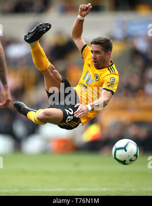 Wolverhampton Wanderers' Joao Moutinho in action during the Premier League match at Molineux, Wolverhampton. Stock Photo