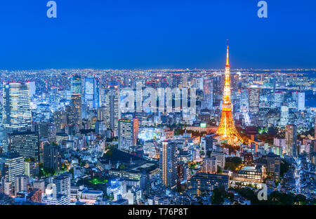 Tokyo Tower View Tokyo Skyline Lights Night