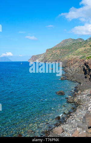Le Punte beach, Filicudi Island, Aeolian islands, Sicily, Italy Stock Photo