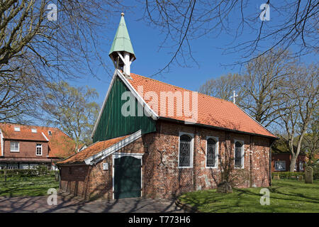 old church, Spiekeroog Island, East Friesland, Lower Saxony, Germany Stock Photo