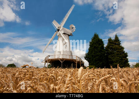 The restored Woodchurch smock windmill, Kent, England Stock Photo