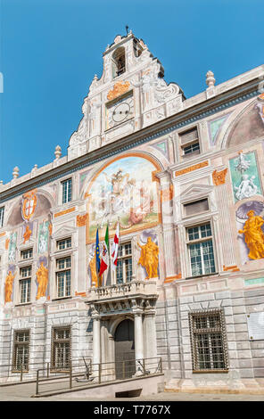 Palazzo San Giorgio at Porto Antico, Genoa, Liguria, North West Italy Stock Photo