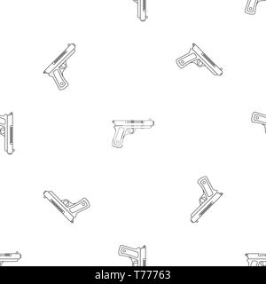Gangster pistol pattern seamless vector repeat geometric for any web design Stock Vector