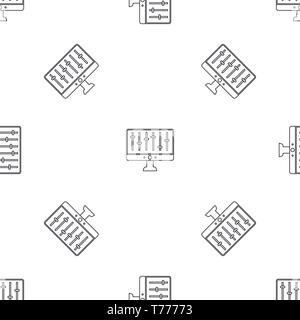 Equalizer monitor pattern seamless vector repeat geometric for any web design Stock Vector