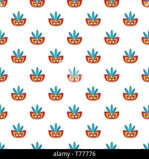 Aboriginal mask pattern seamless vector repeat for any web design Stock Vector