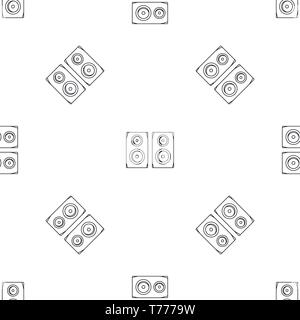 Studio speakers pattern seamless vector repeat geometric for any web design Stock Vector