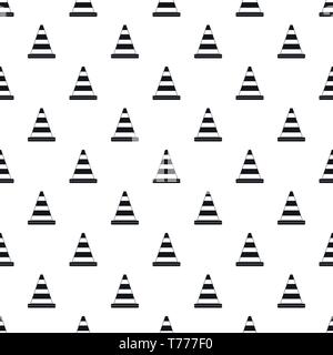 Road cone pattern seamless vector repeat geometric for any web design Stock Vector
