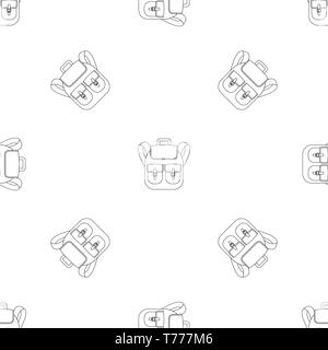 Trip backpack pattern seamless vector repeat geometric for any web design Stock Vector