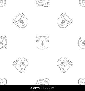 Camp backpack pattern seamless vector repeat geometric for any web design Stock Vector