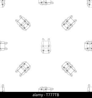 Military backpack pattern seamless vector repeat geometric for any web design Stock Vector