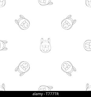 Tourist backpack pattern seamless vector repeat geometric for any web design Stock Vector