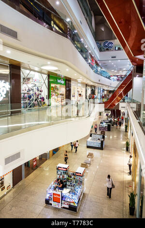 Cartagena Colombia,Bocagrande,Square Mall Plaza,exterior,sign,vertical shopping center centre,shopping shopper shoppers shop shops market markets mark Stock Photo