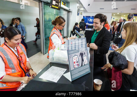 Cartagena Colombia,Aeropuerto Internacional Rafael Nunez International Airport CTG,gate,Avianca Airlines,Hispanic resident residents,woman female wome Stock Photo