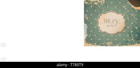 Vector grunge retro vintage background with label and place for your text Stock Vector