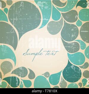 Vector water abstract retro background with place for your text Stock Vector