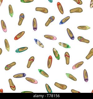 Woman shoes. Vector illustration collection. Seamless pattern background Stock Vector