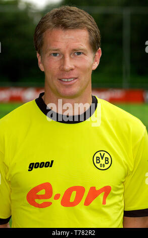 Dortmund, Germany 4.7.2003, Team presentation Borussia Dortmund, Season 2003/2004 --- Stefan Reuter Stock Photo