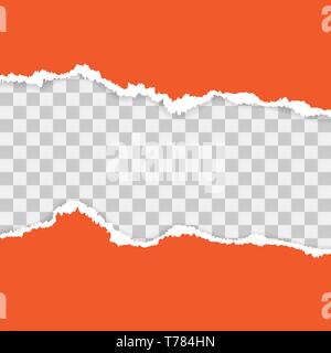 red torn paper. vector illustration with shadows Stock Vector