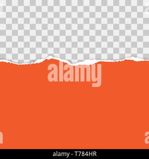 red torn paper. vector illustration with shadows Stock Vector