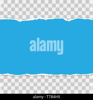 blue torn paper. vector illustration with shadows Stock Vector