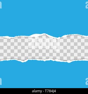 blue torn paper. vector illustration with shadows Stock Vector