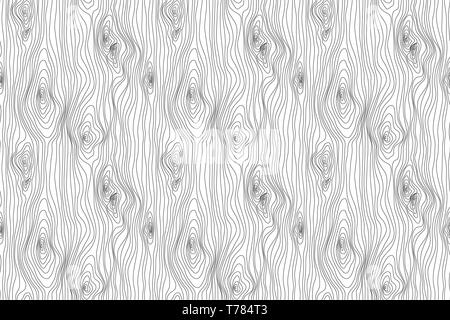 Wood Texture Seamless Sketch. Grain cover surface. Wooden fibers. Vector illustration isolated on white background Stock Vector