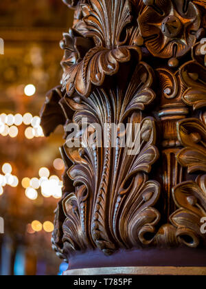 Paris, France, August 19,2018: Interior view of the Opera National de Paris Garnier, France. It was built from 1861 to 1875 for the Paris Opera house Stock Photo