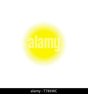 Set of yellow Sun Icons. Vector Illustration Stock Vector