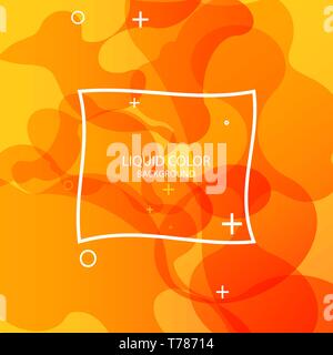 Abstract form of fluid. Liquid design. Liquid dynamic background for web sites, landing page or business presentation. Isolated gradient waves with Stock Vector