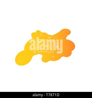 Abstract form of fluid. Liquid design. Liquid dynamic background for web sites, landing page or business presentation. Isolated gradient waves with Stock Vector