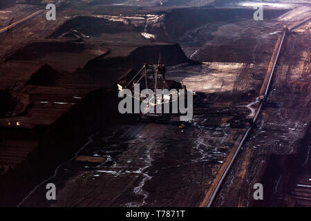 Brown coal mine Hambach in the Rheinische Revier Stock Photo