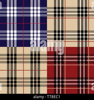 Seamless set fabric pattern Stock Vector